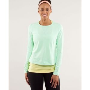 Lululemon Warm Up Crew in Fresh Teal Pullover Long-sleeve 6